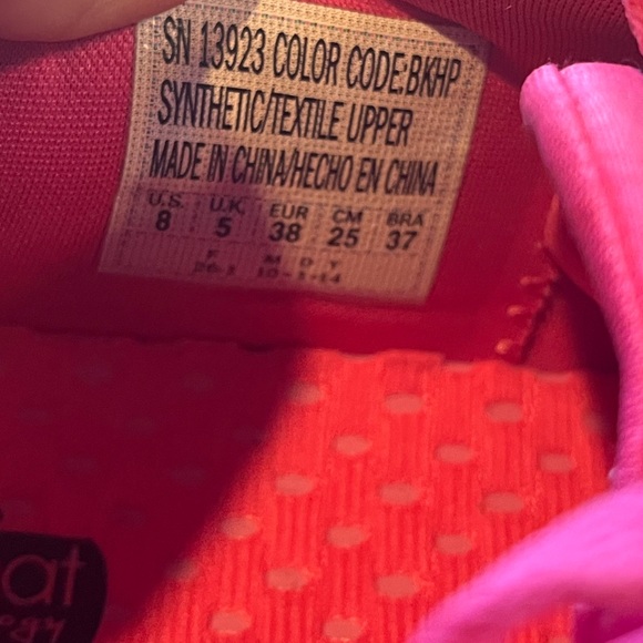 Skechers Go Fit 2 Memory Foam shoes Womens 8 black pink Form Fit Goga Mat lace - Picture 11 of 13